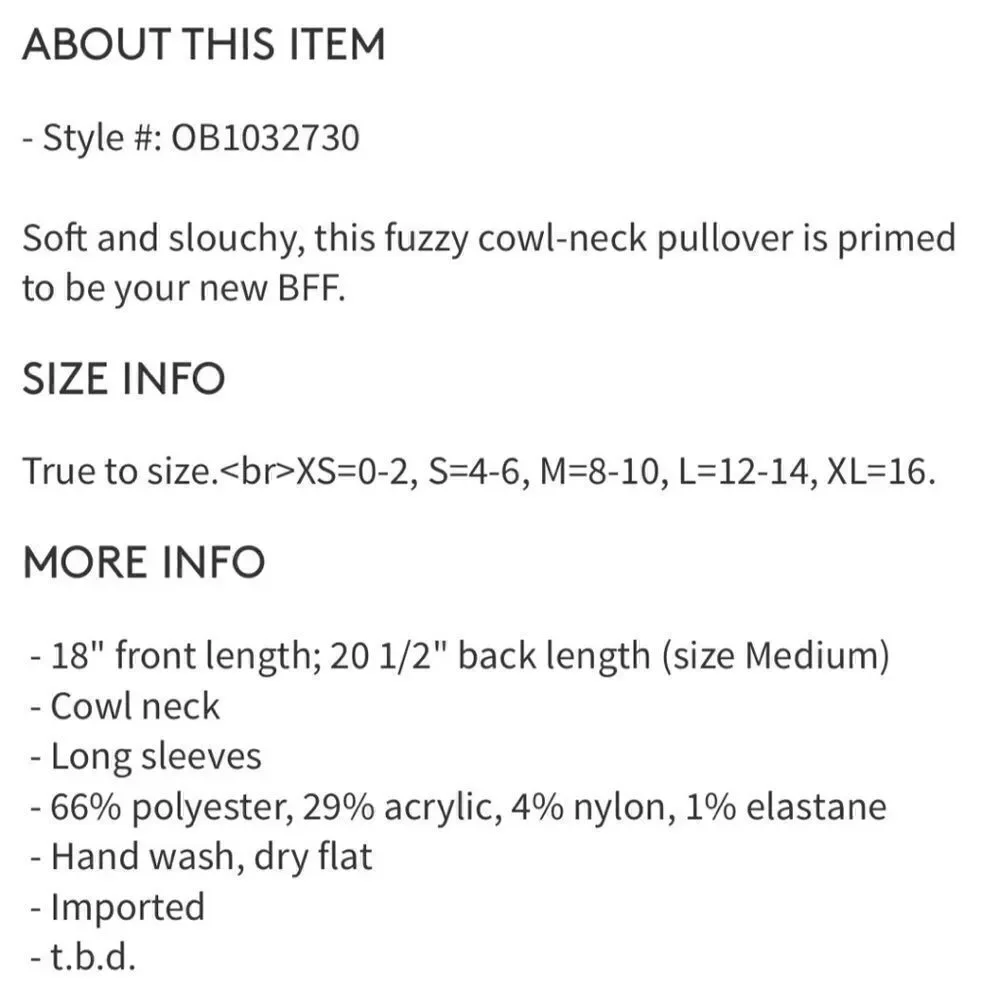 Free People | BFF Cowl Neck Sweater